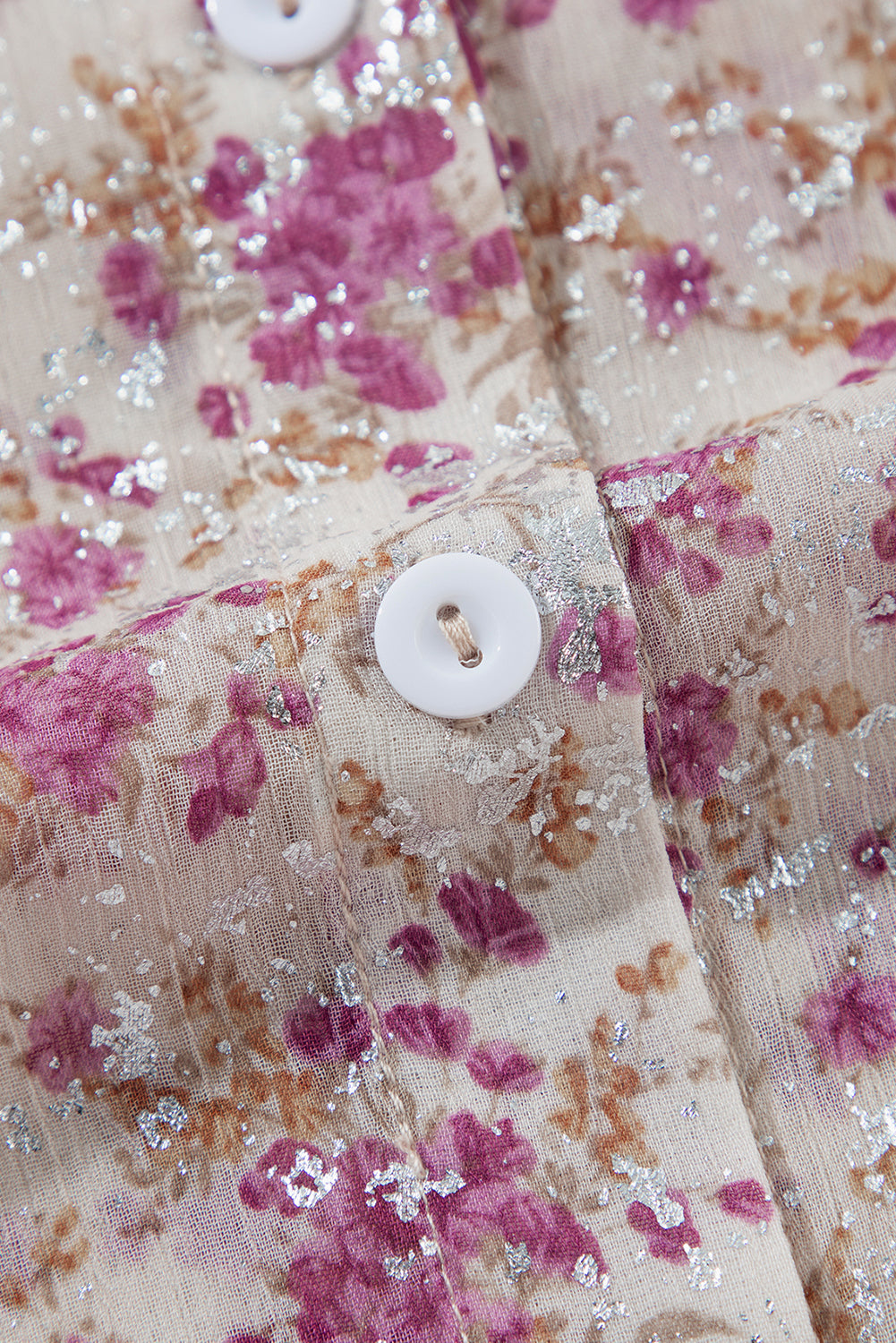 Printed Collared Neck Long Sleeve Shirt - Charming Charlie