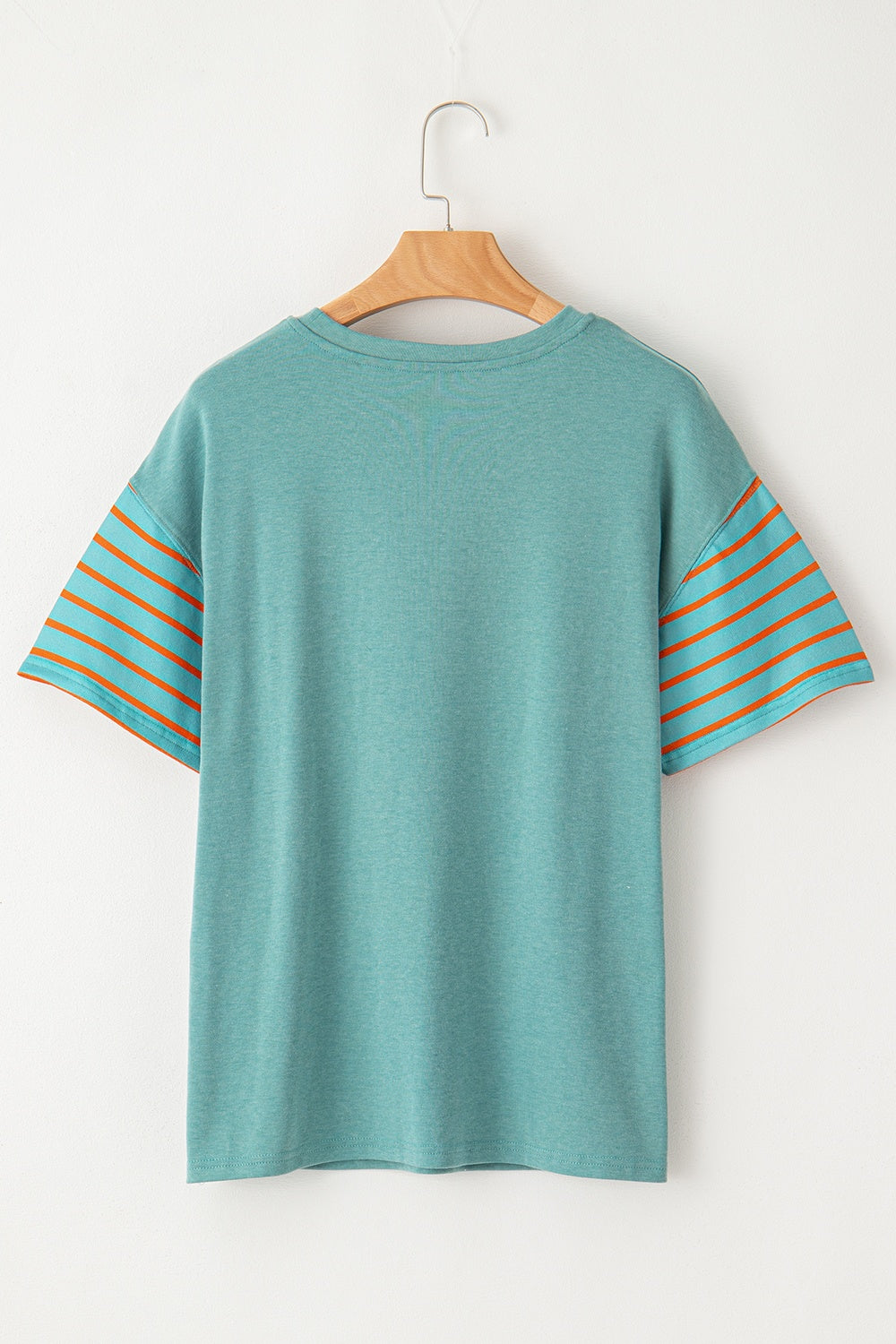 Striped Round Neck Short Sleeve T-Shirt - Charming Charlie