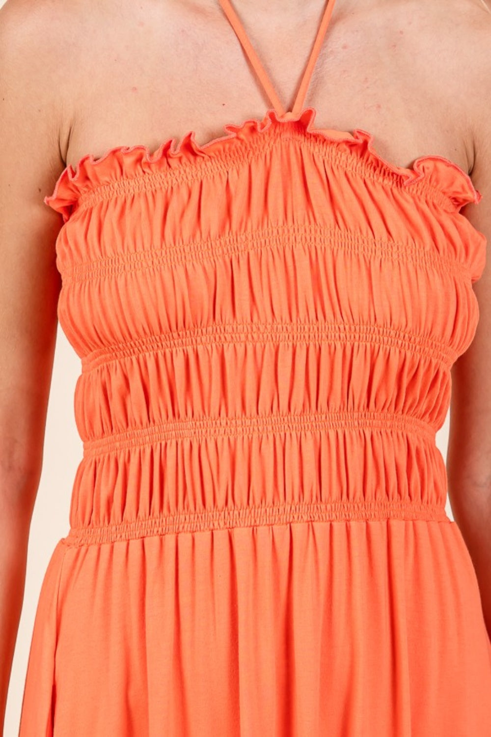 Culture Code Tie Back Shirring Dress with Pockets - Charming Charlie