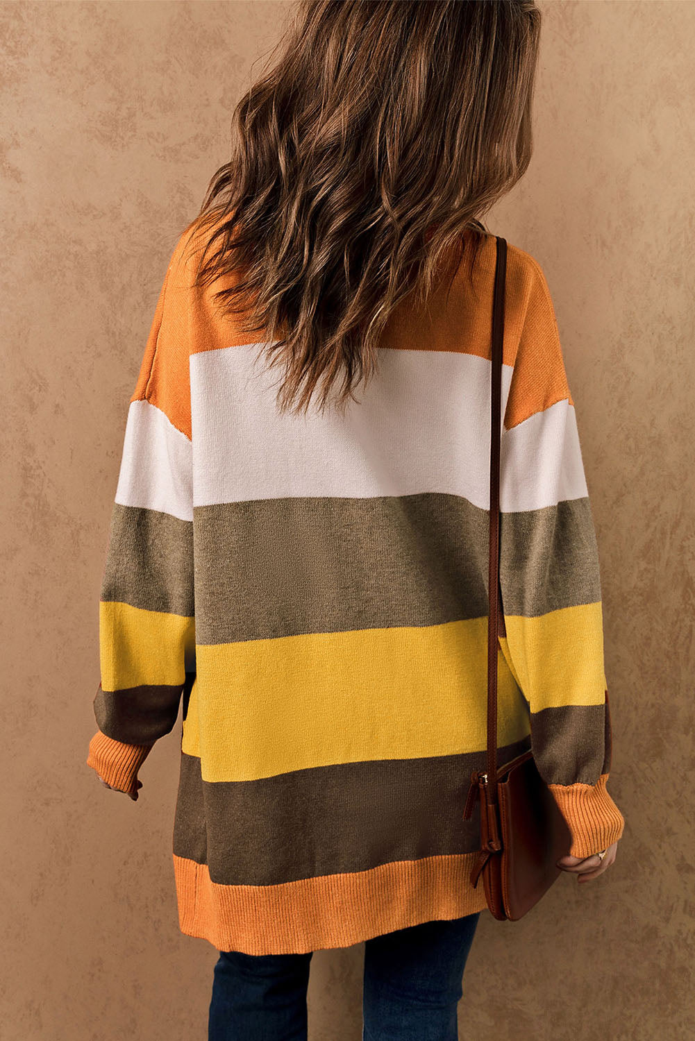 Open Front Color Block Cardigan - Charming Charlie