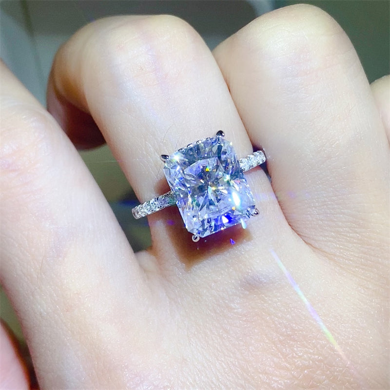 5 Carat Moissanite Zircon 925 Sterling Silver Ring - Charming Charlie