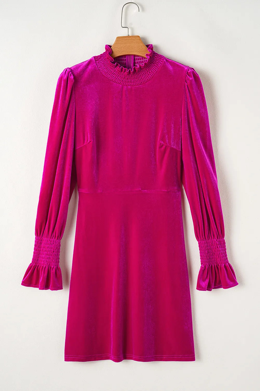 Frill Mock Neck Flounce Sleeve Mini Dress - Charming Charlie