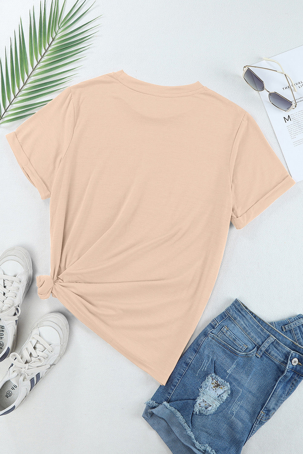 Cherry Graphic Round Neck Short Sleeve T-Shirt - Charming Charlie