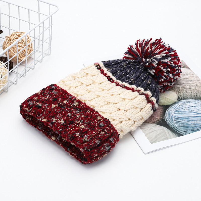 Contrast Thermal Hat with Pompom - Charming Charlie