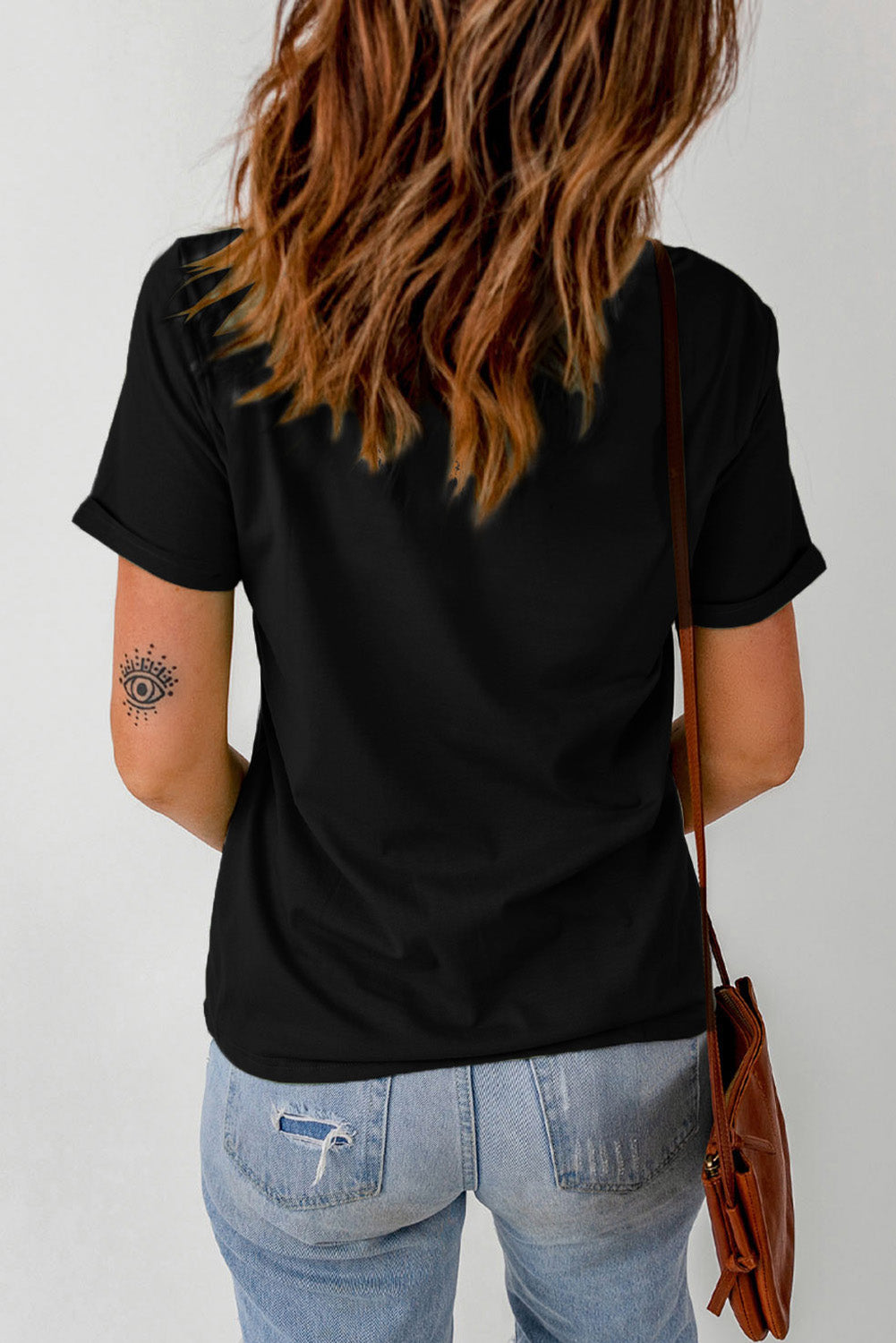 Graphic Round Neck Short Sleeve T-Shirt - Charming Charlie