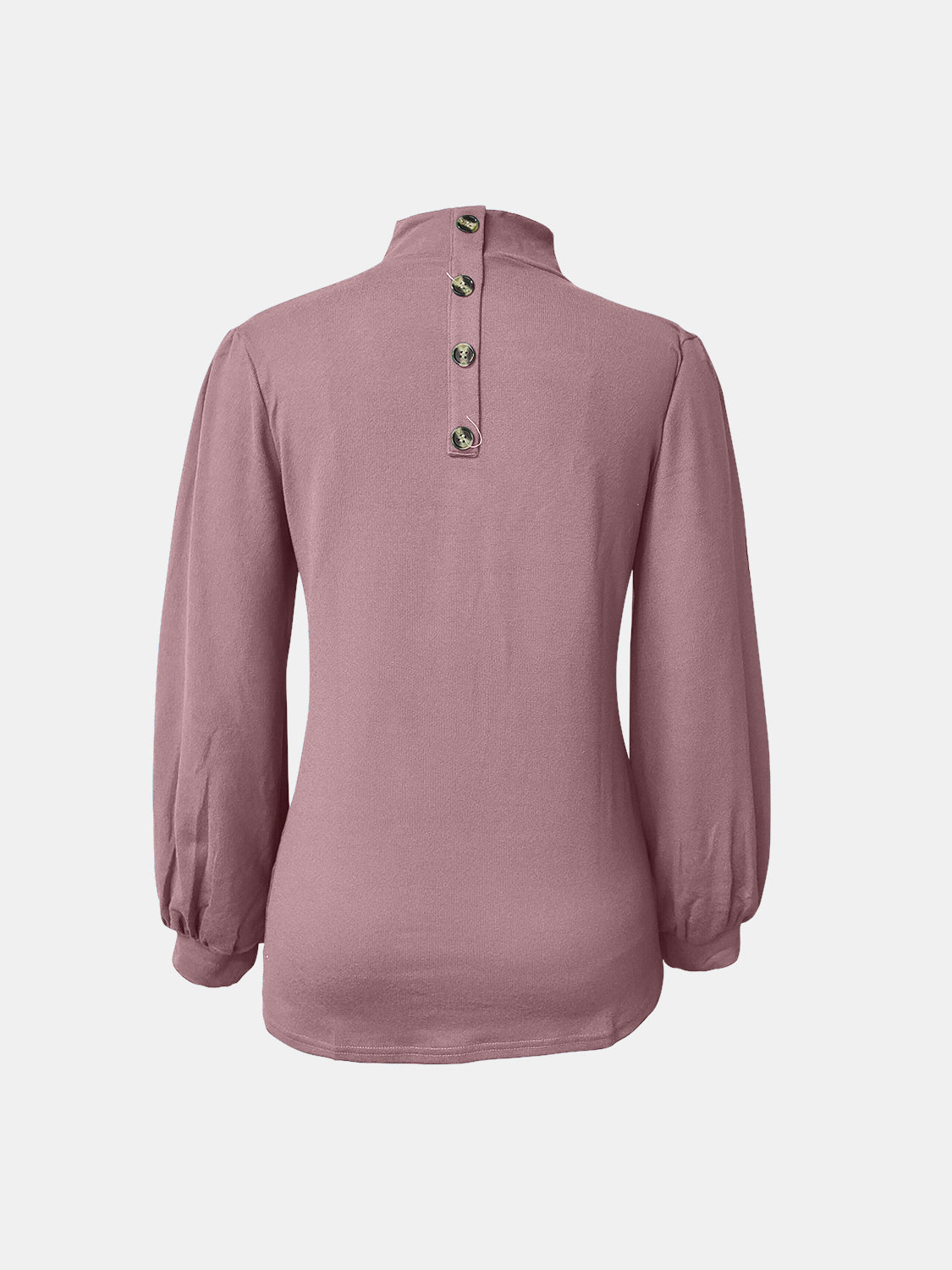Full Size Mock Neck Long Sleeve T-Shirt - Charming Charlie