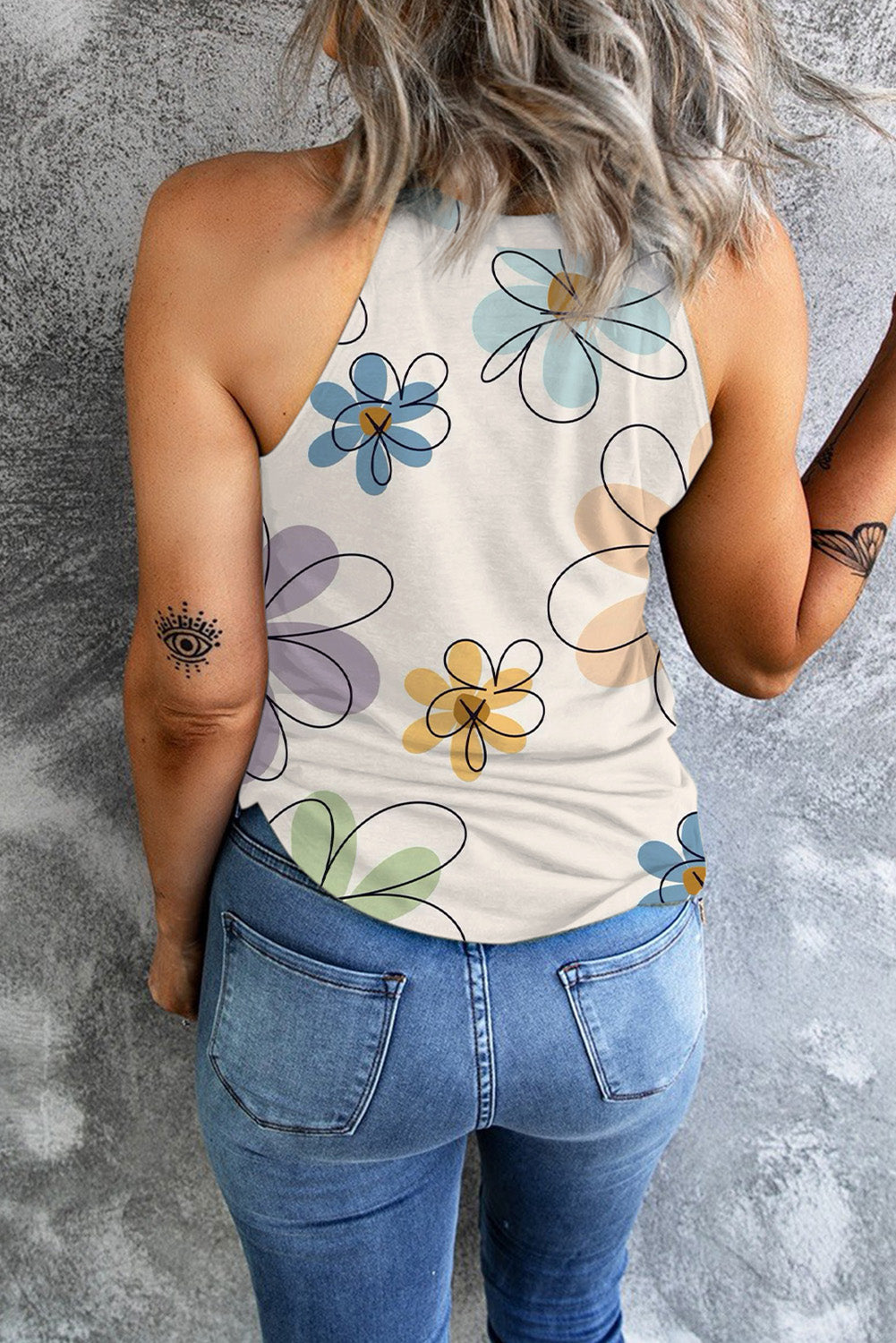 Printed Round Neck Tank - Charming Charlie