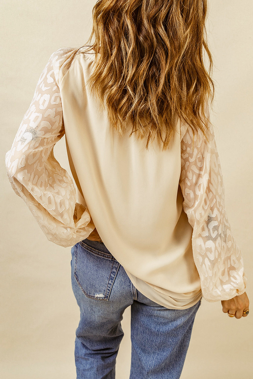 Tassel Tie Neck Long Sleeve Blouse - Charming Charlie