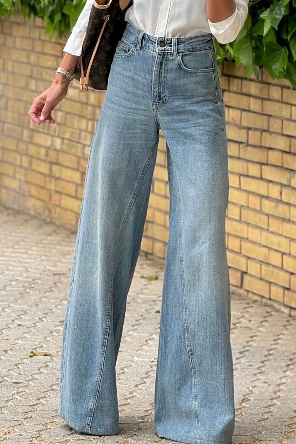 Wide Leg Jeans with Pockets - Charming Charlie