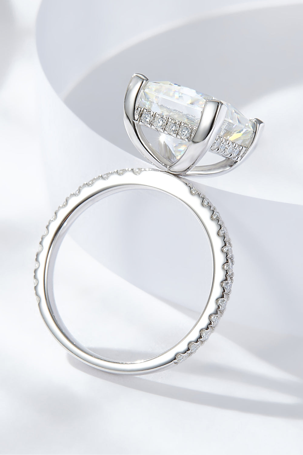 5.52 Carat Moissanite Side Stone Ring - Charming Charlie