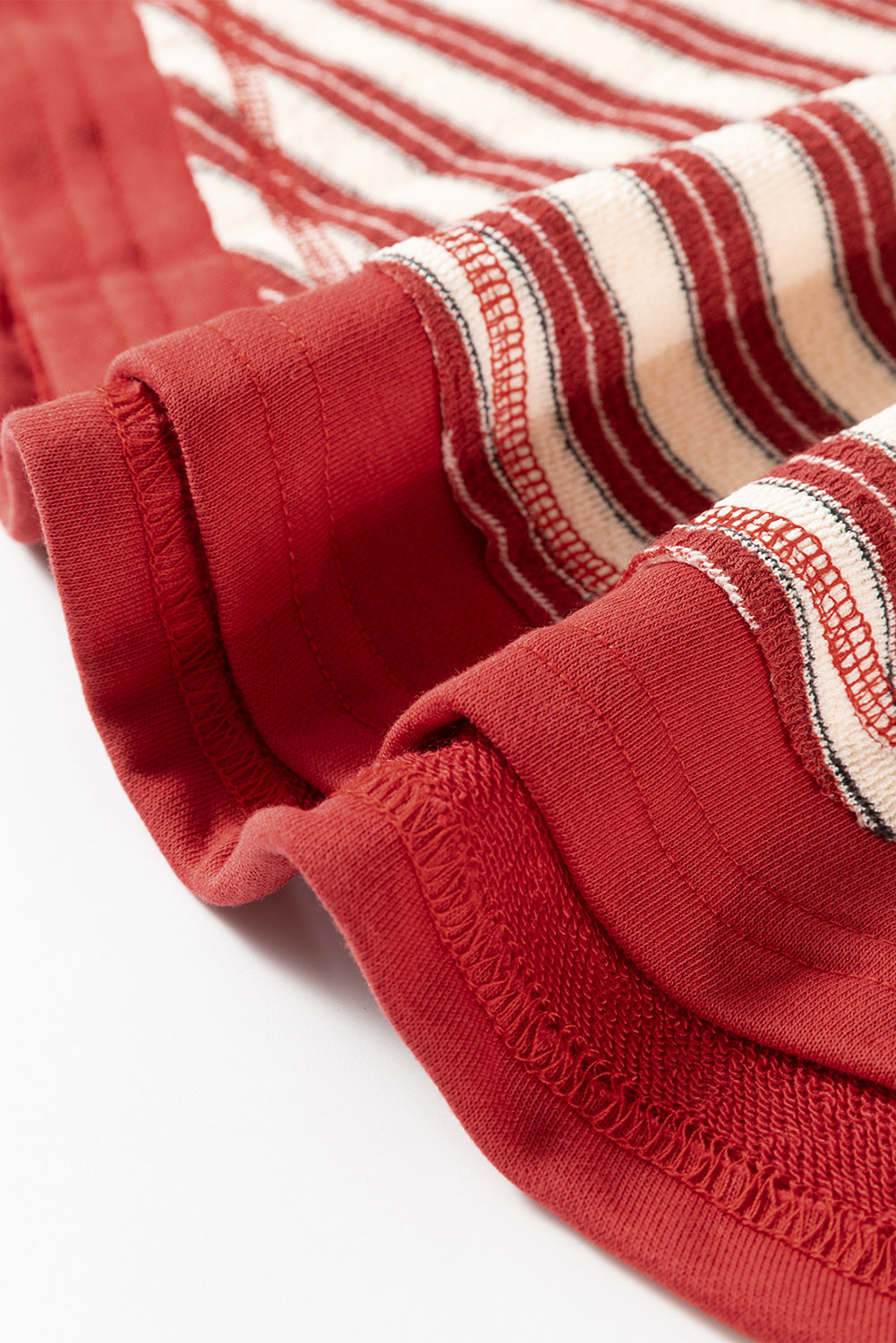 Stripe Johnny Collar Drop Shoulder Sweatshirt - Charming Charlie