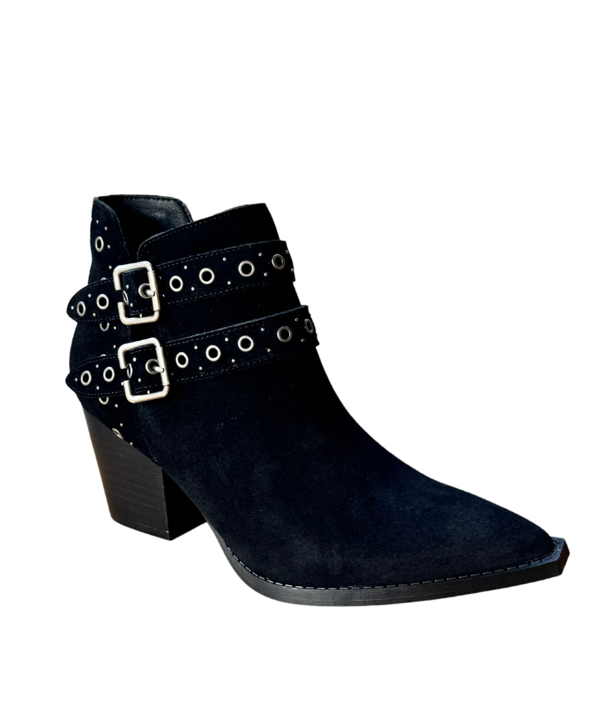 Elsa Leather Ankle Boot in Black - Charming Charlie