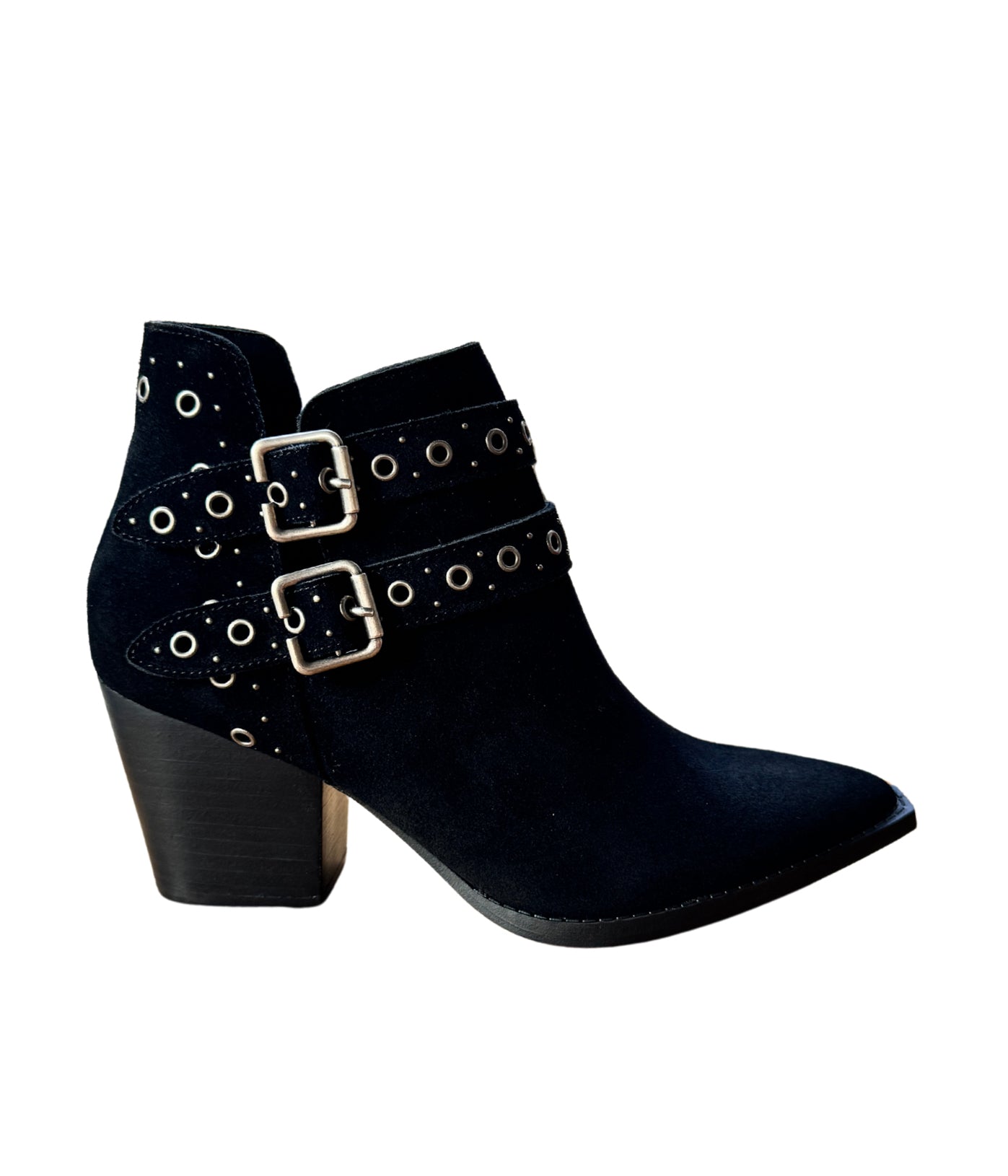 Elsa Leather Ankle Boot in Black - Charming Charlie