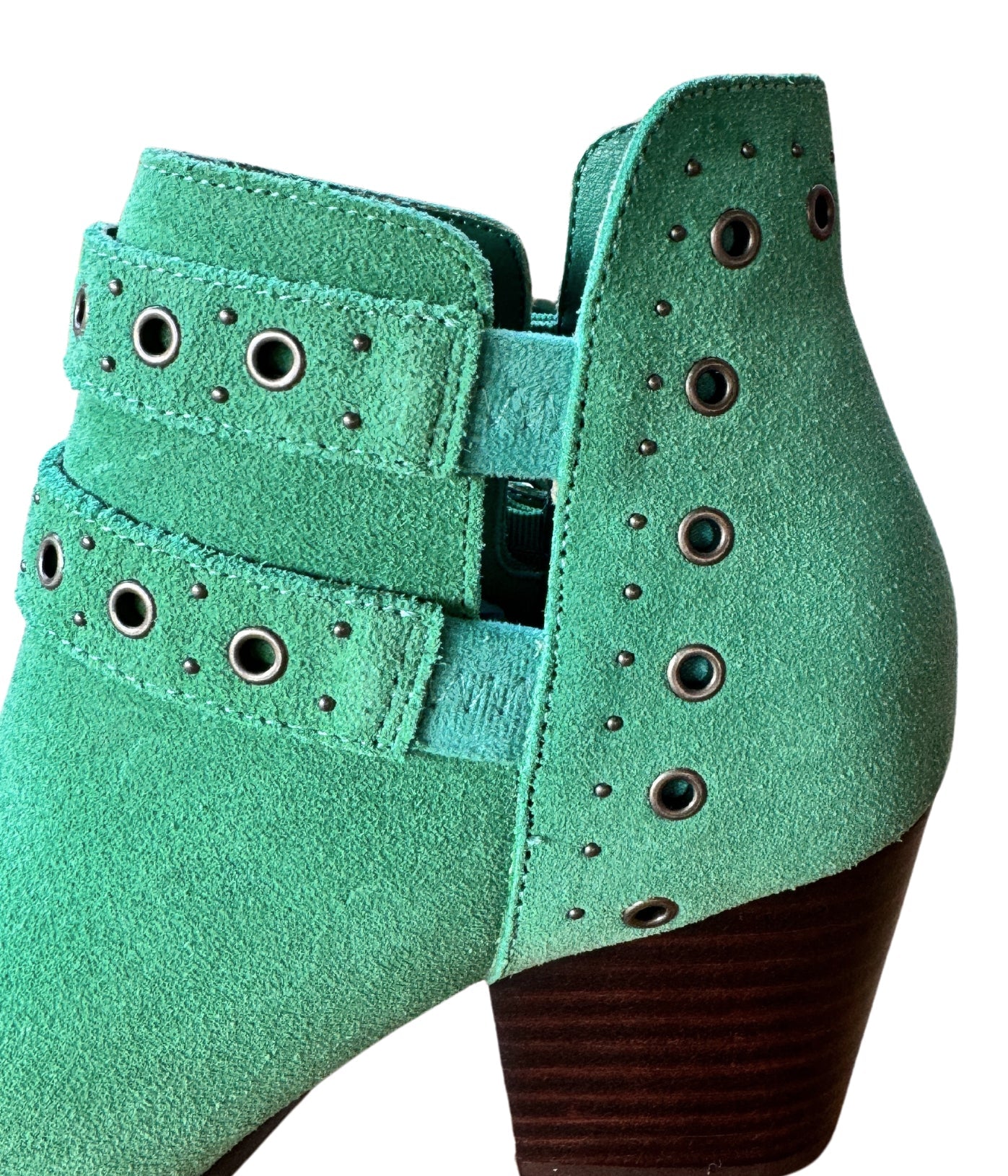 Elsa Leather Ankle Boot in Teal - Charming Charlie