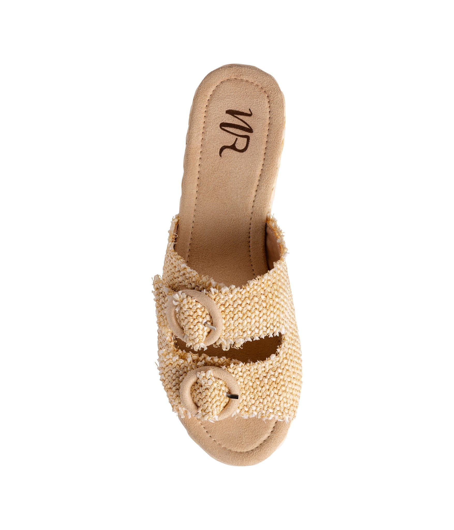 Eriwen Buckle Wedge in Cream - Charming Charlie