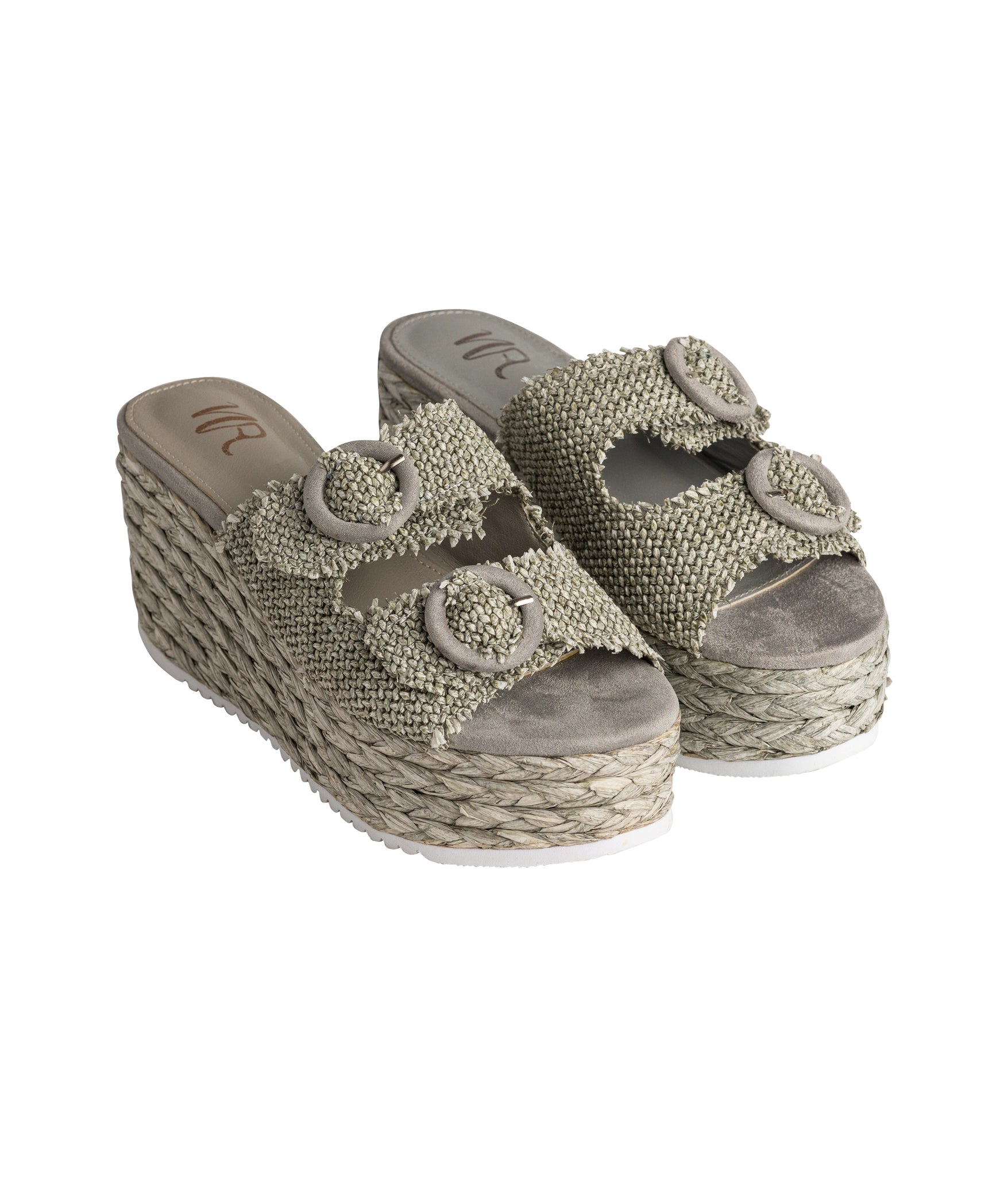 Eriwen Buckle Wedge in Teal - Charming Charlie