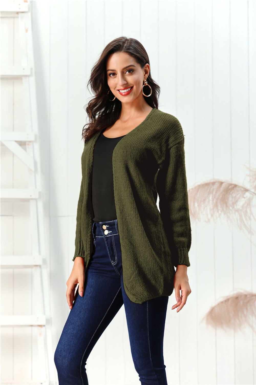 Open Front Long Sleeve Cardigan - Charming Charlie