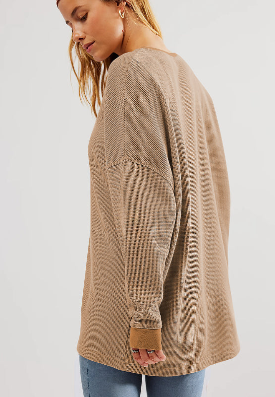 Round Neck Long Sleeve Sweatshirt - Charming Charlie
