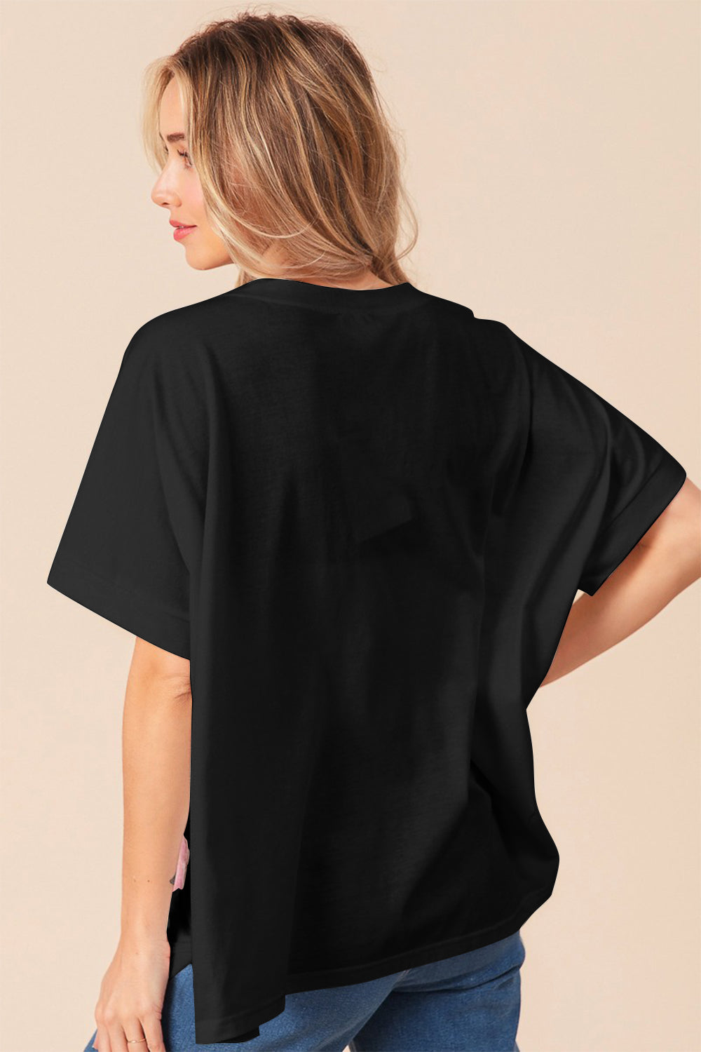 BiBi Sequin Bow Patch Short Sleeve T-Shirt - Charming Charlie