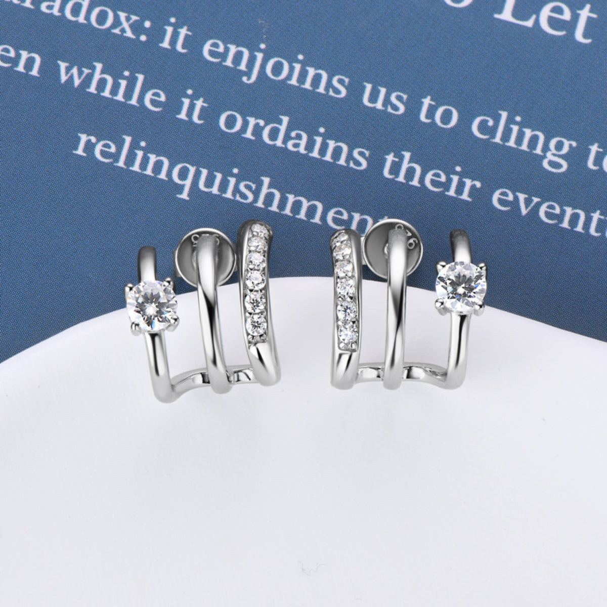 Moissanite 925 Sterling Silver Earrings - Charming Charlie