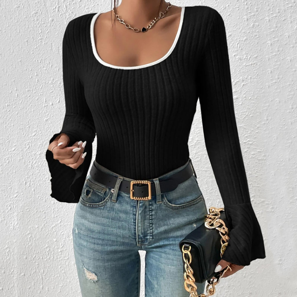 Scoop Neck Long Sleeve T-Shirt - Charming Charlie