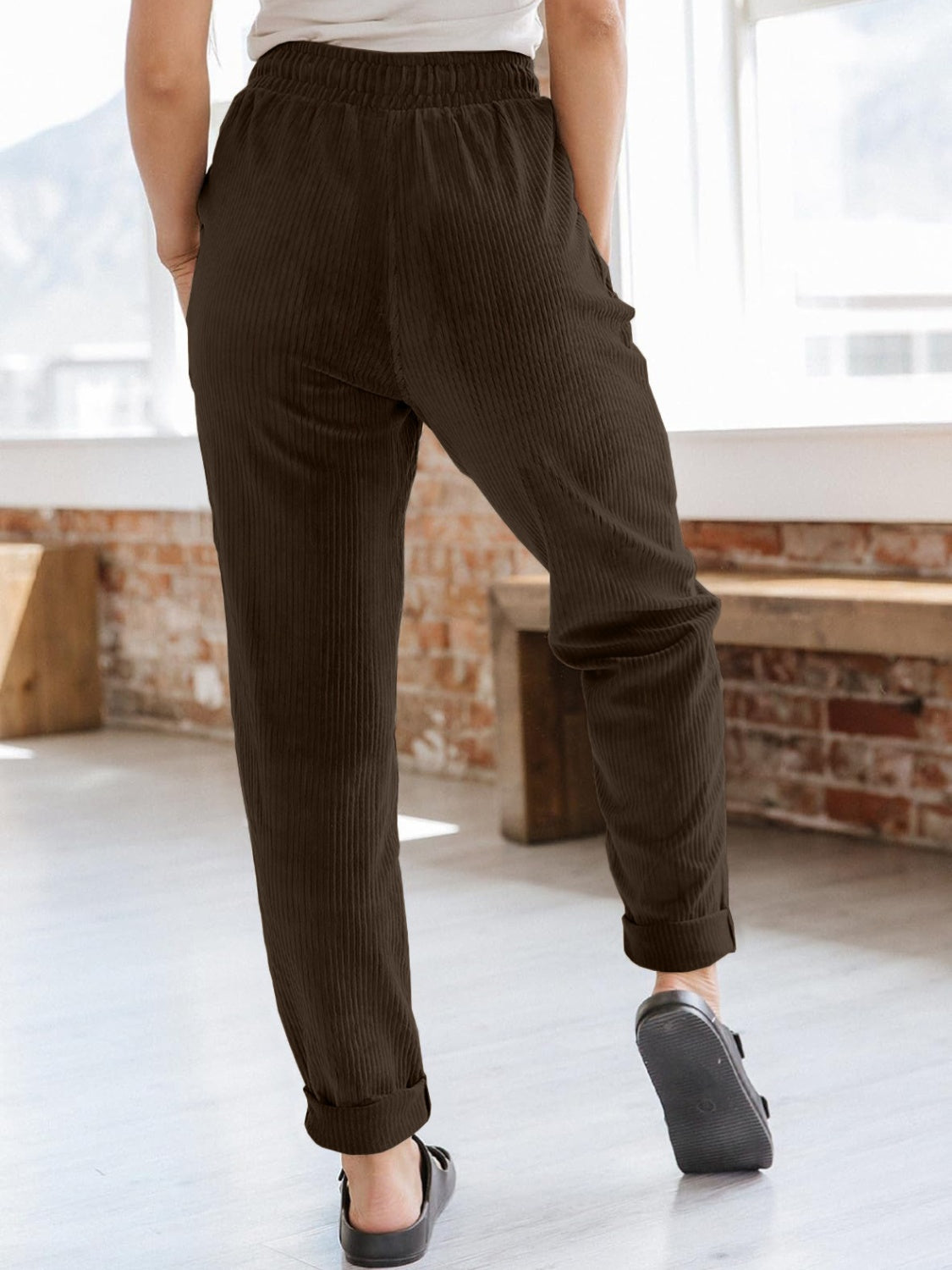 Drawstring Pants with Pockets - Charming Charlie