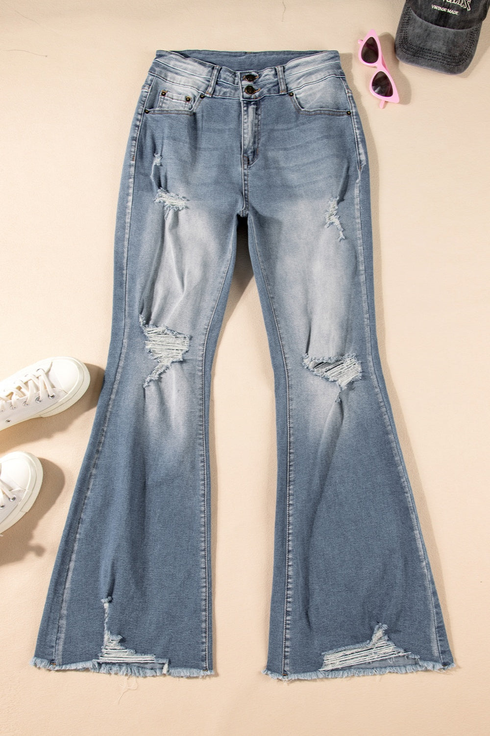 Distressed Raw Hem Bootcut Jeans - Charming Charlie