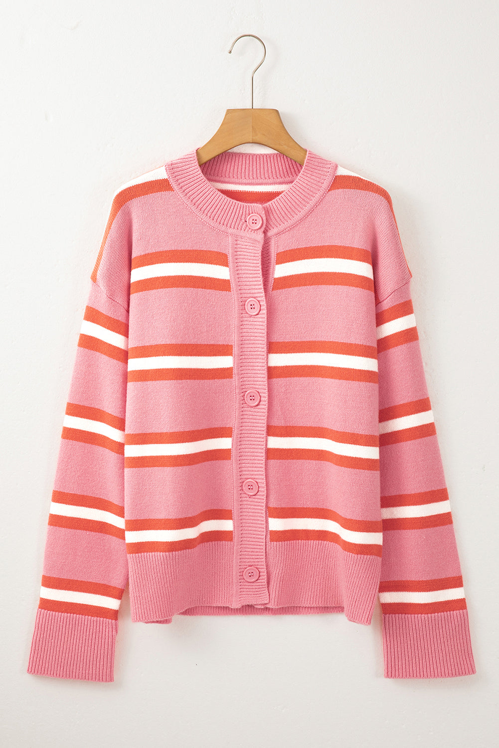 Striped Button Down Long Sleeve Cardigan - Charming Charlie