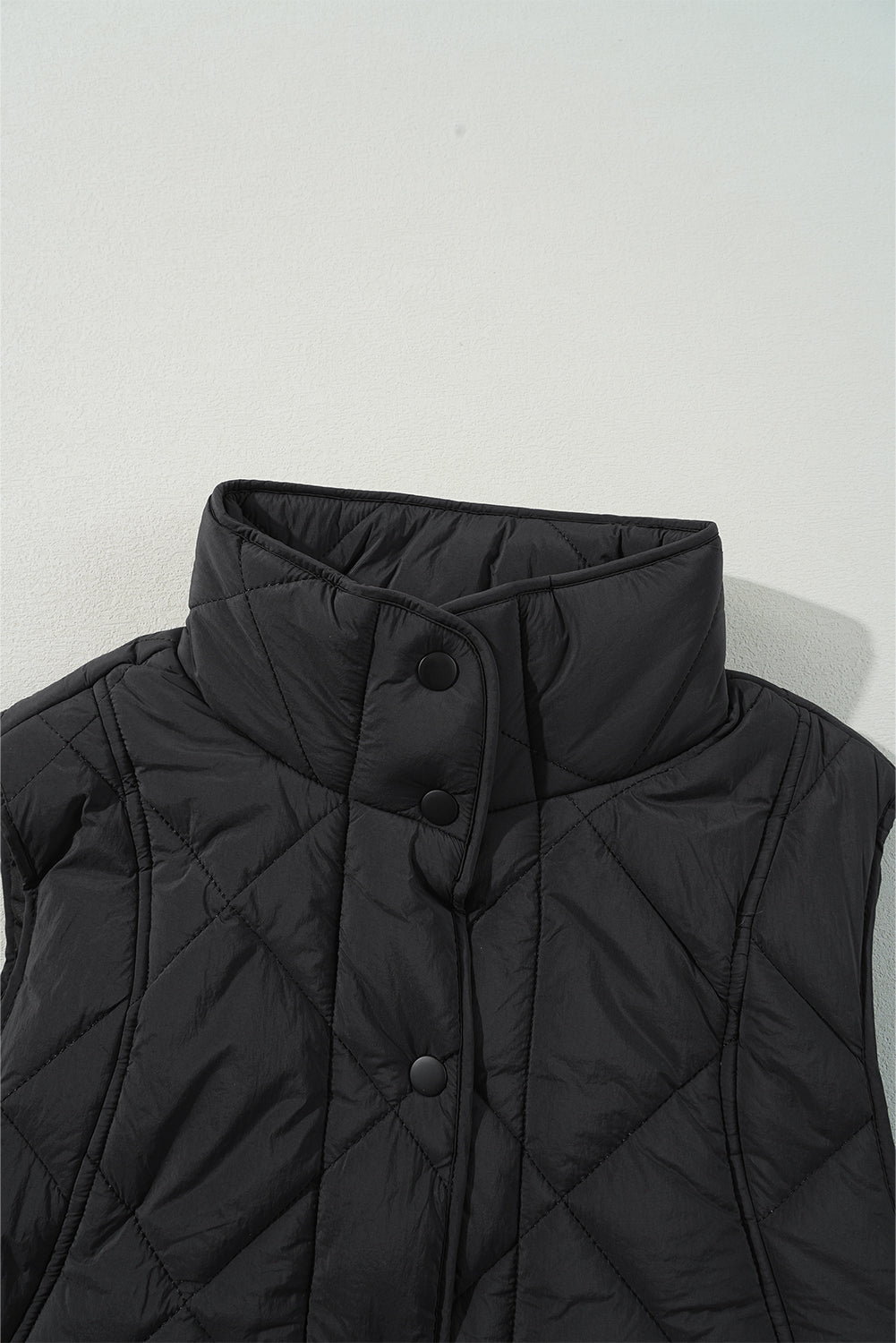 Snap Down Texture Vest Coat with Pockets - Charming Charlie