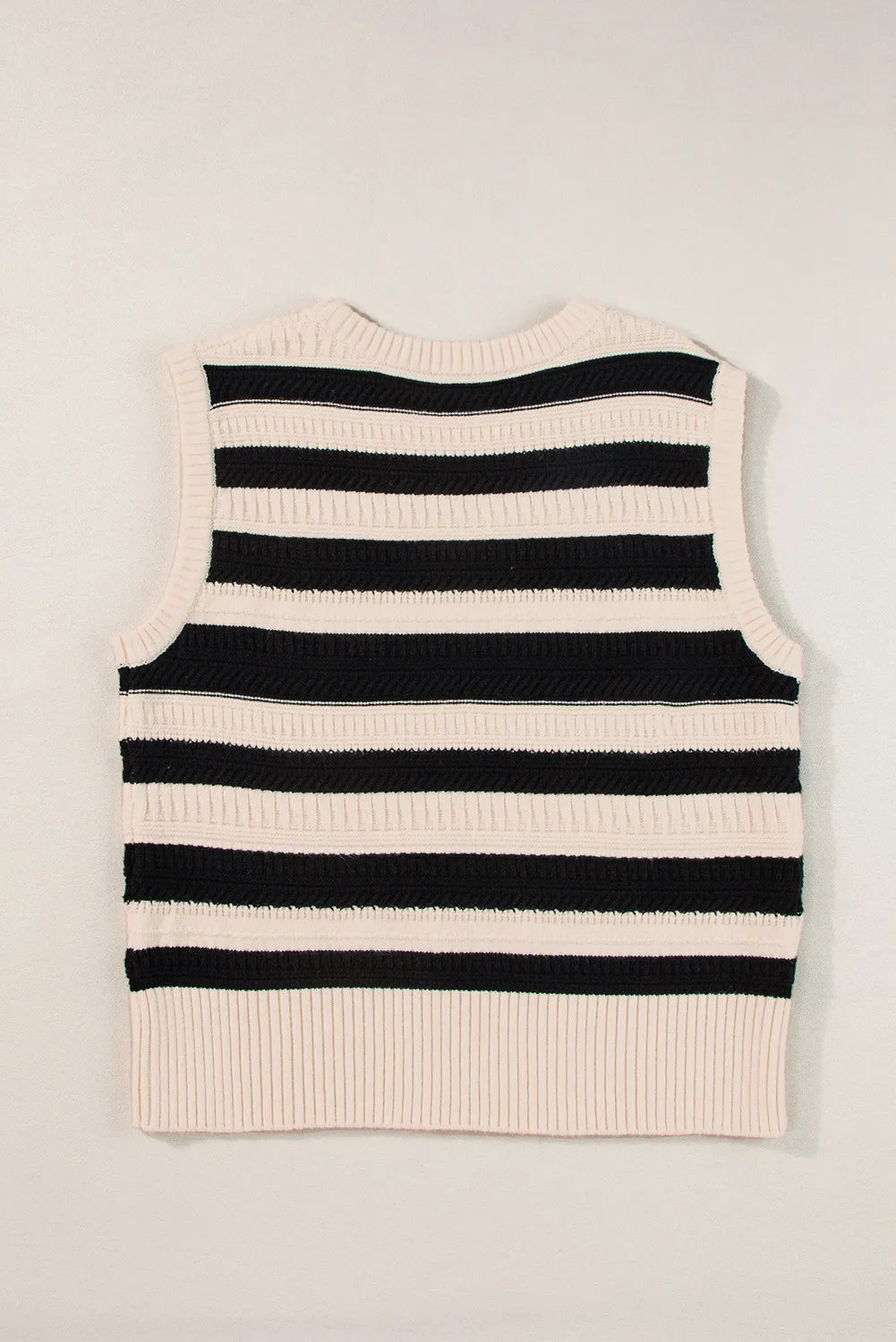 Color Block Round Neck Sweater Vest - Charming Charlie