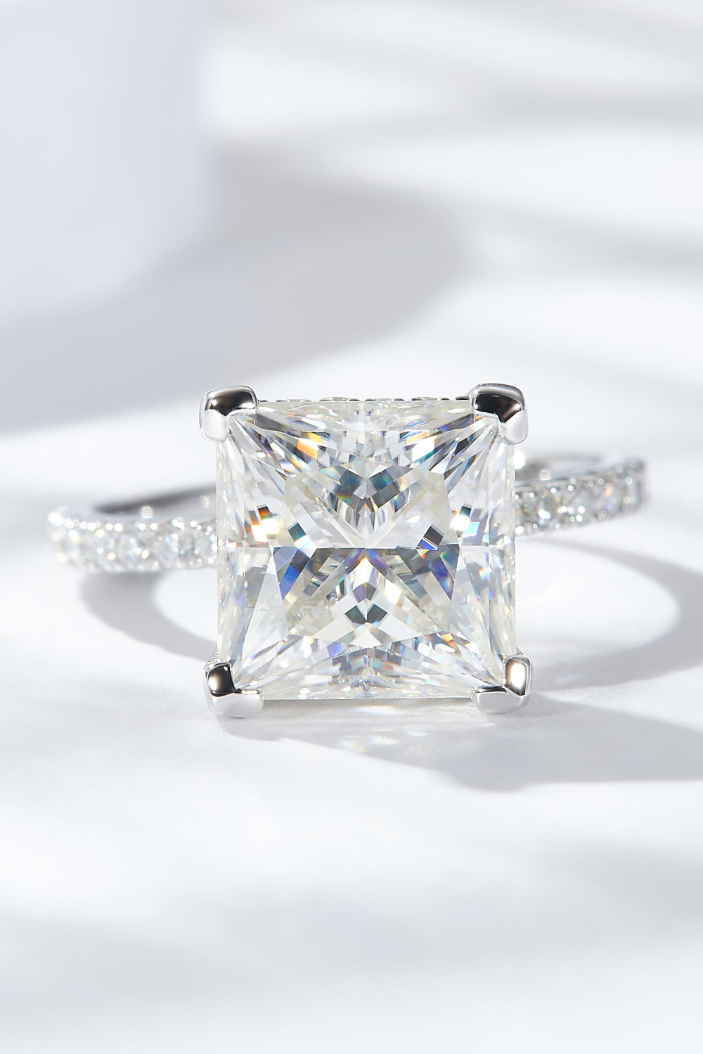 5.52 Carat Moissanite Side Stone Ring - Charming Charlie