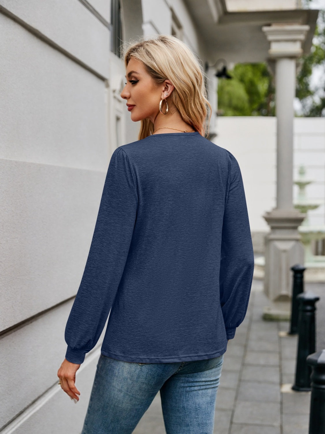 V-Neck Long Sleeve T-Shirt - Charming Charlie