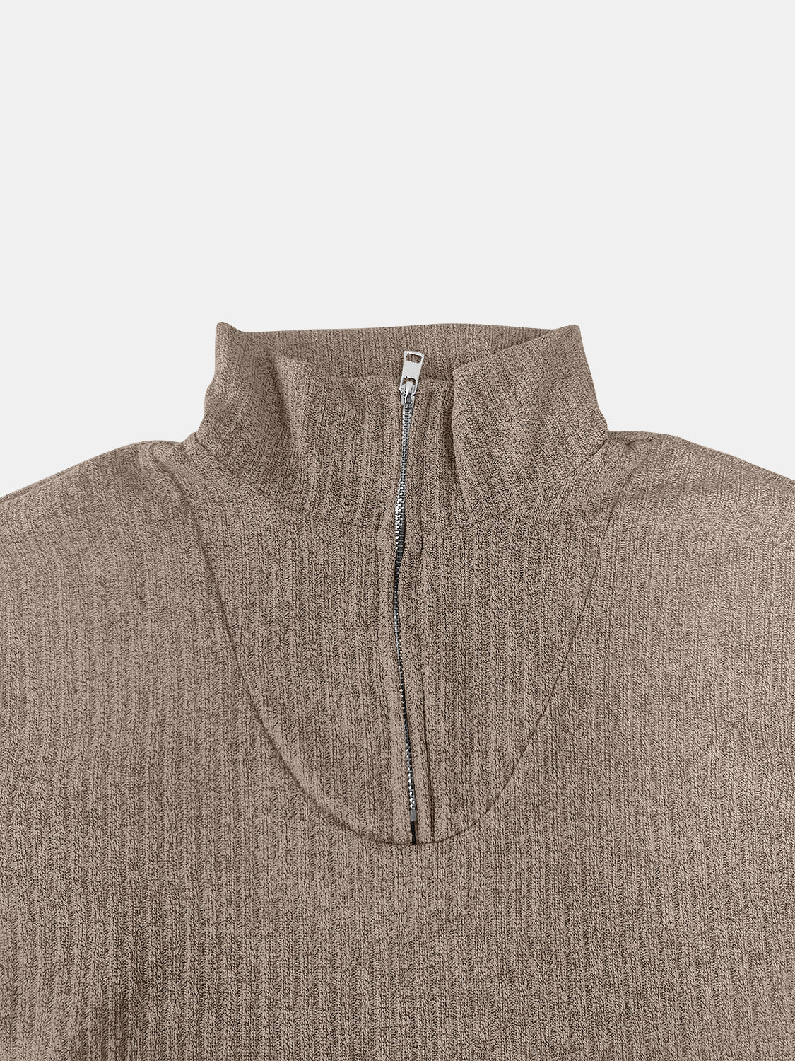Full Size Quarter Zip Long Sleeve Top - Charming Charlie