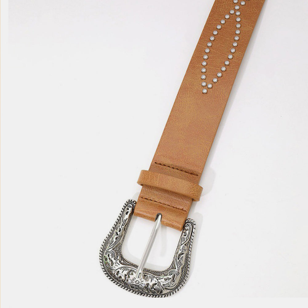 PU Leather Rhinestone Belt - Charming Charlie