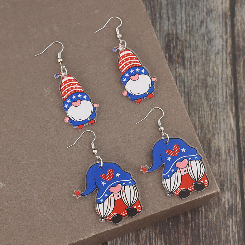 2 Pair Acrylic Gnome Earrings - Charming Charlie