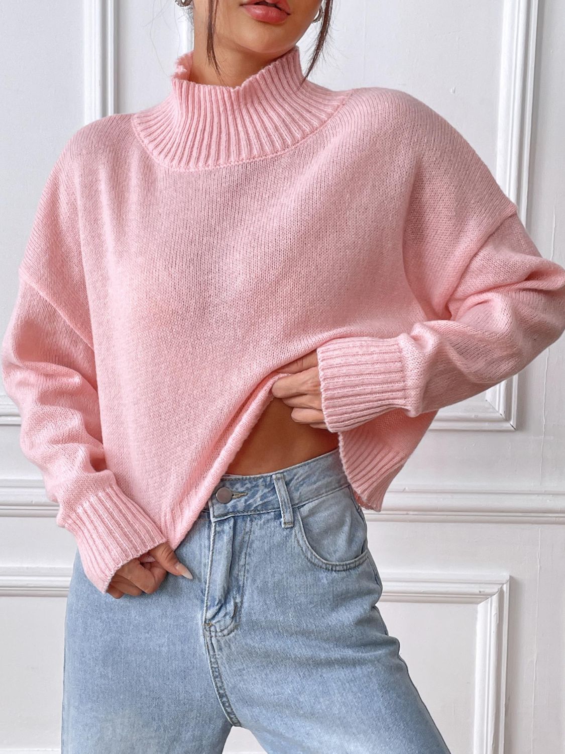 Turtleneck Long Sleeve Sweater - Charming Charlie