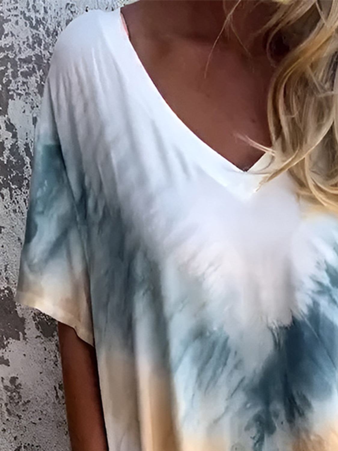 Full Size Pocketed Tie-Dye Short Sleeve Dress - Charming Charlie
