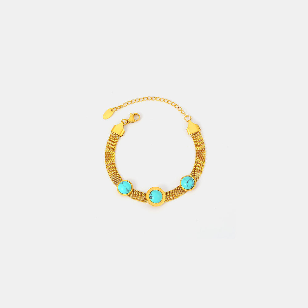 Turquoise Titanium Steel Bracelet - Charming Charlie