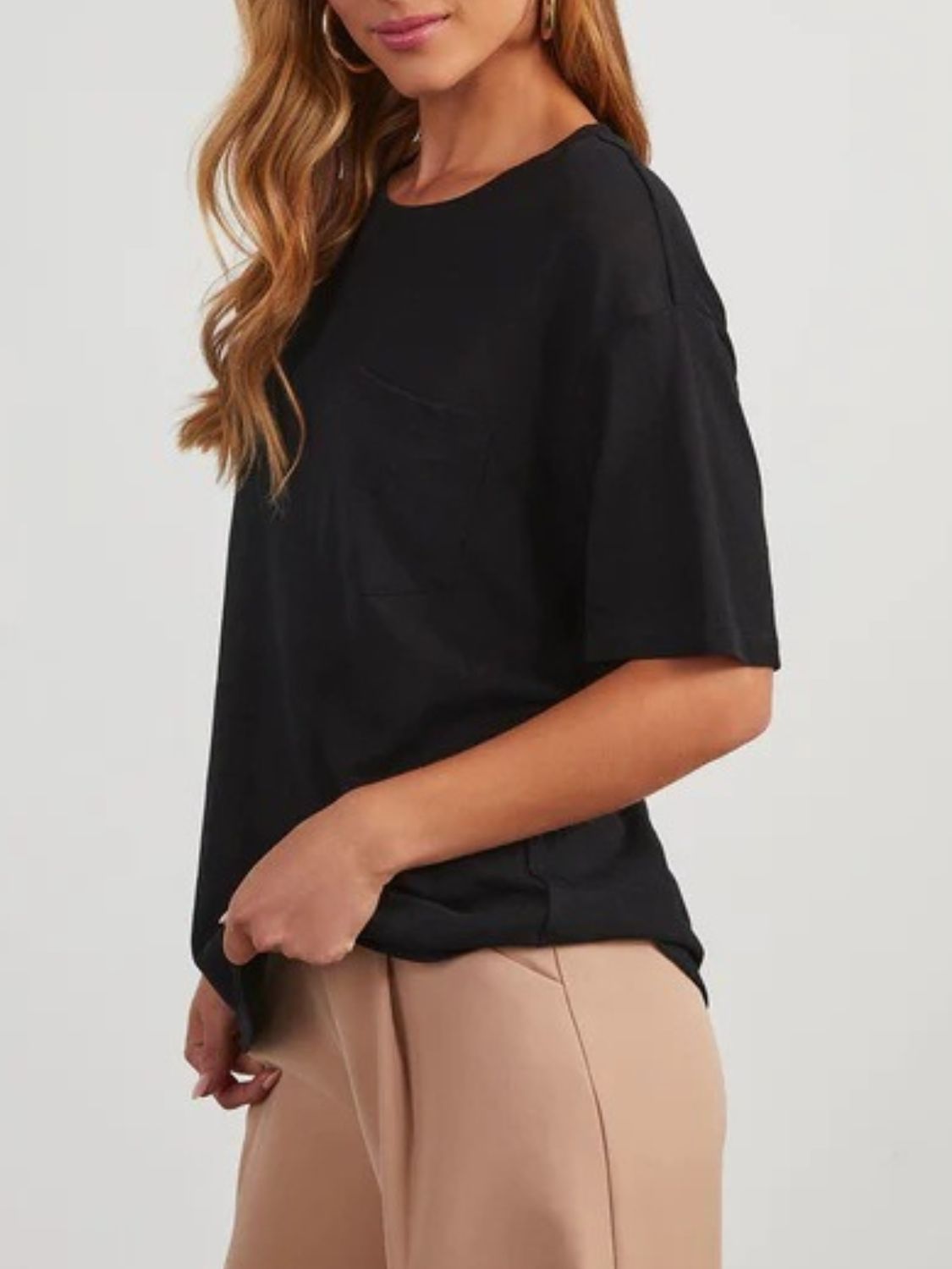 Round Neck Half Sleeve T-Shirt - Charming Charlie