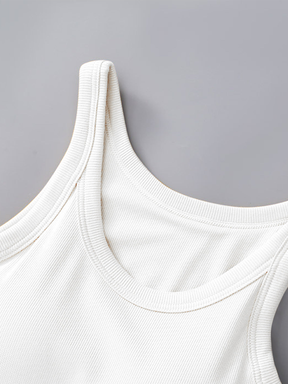 Round Neck Tank with Bra - Charming Charlie