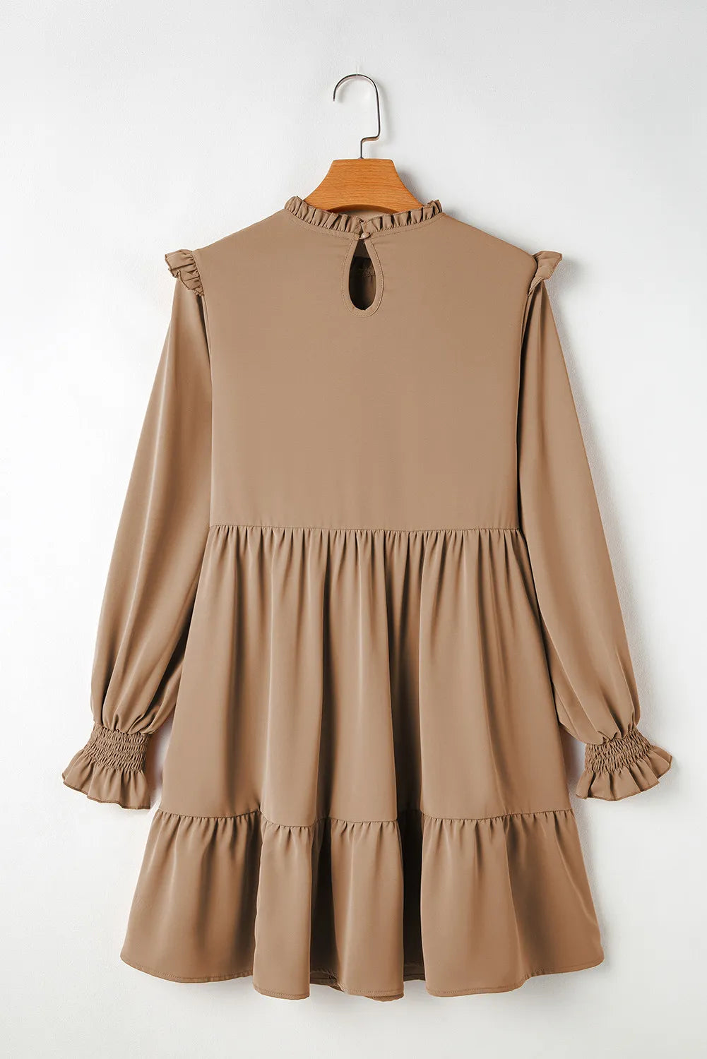 Frill Round Neck Flounce Sleeve Mini Dress - Charming Charlie