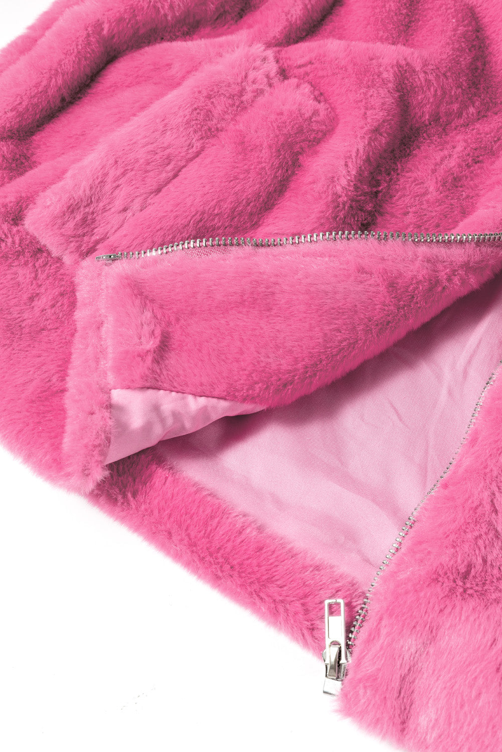 Fringed Zip Up Fleece Jacket - Charming Charlie