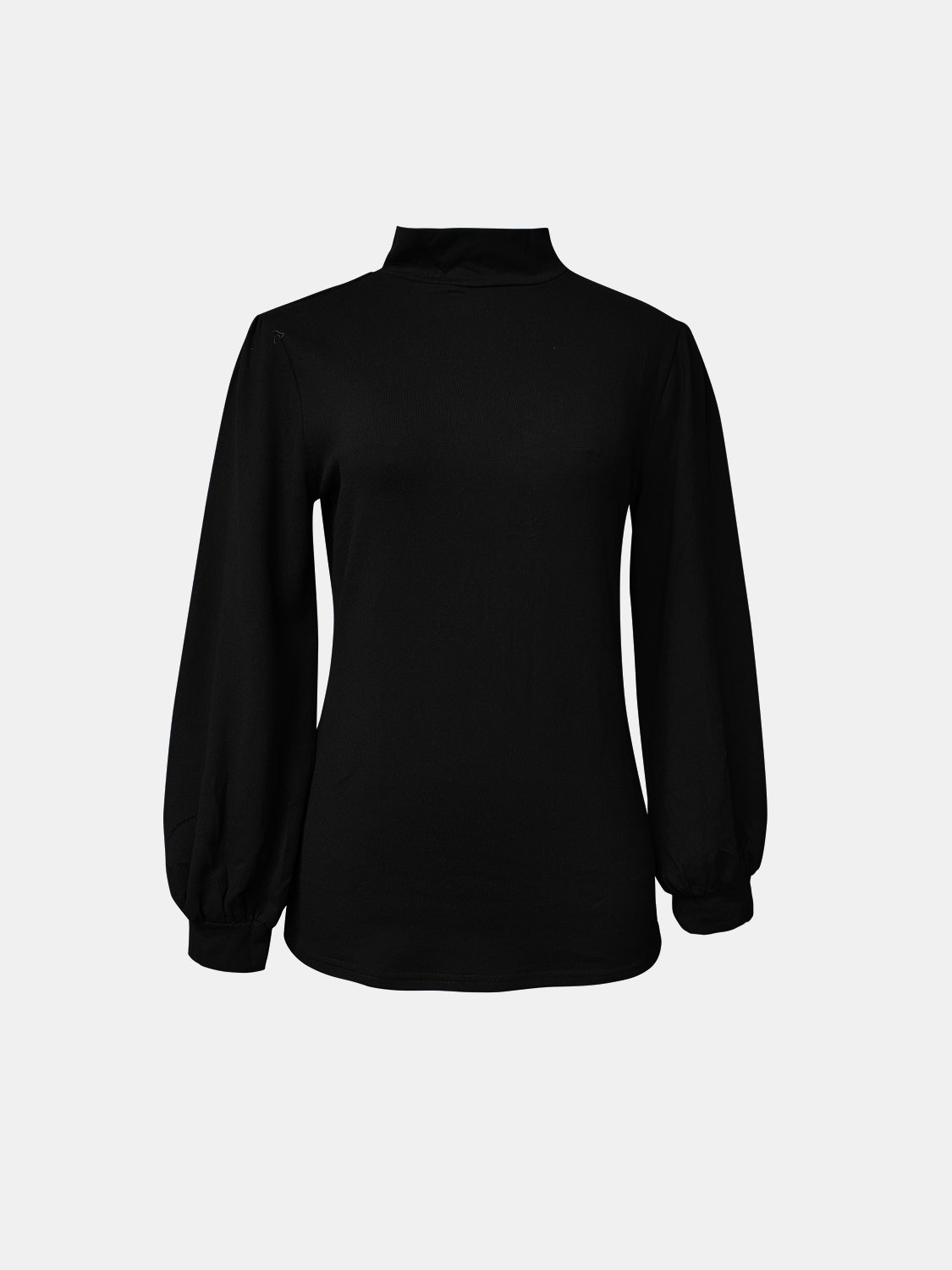 Full Size Mock Neck Long Sleeve T-Shirt - Charming Charlie
