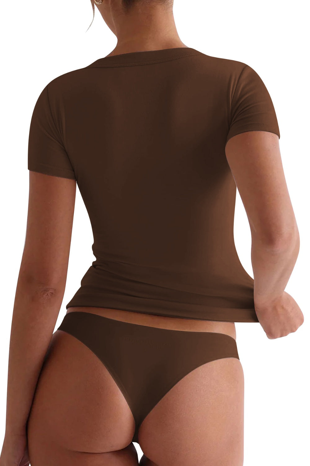 Lovelet Scoop Neck Short Sleeve T-Shirt - Charming Charlie