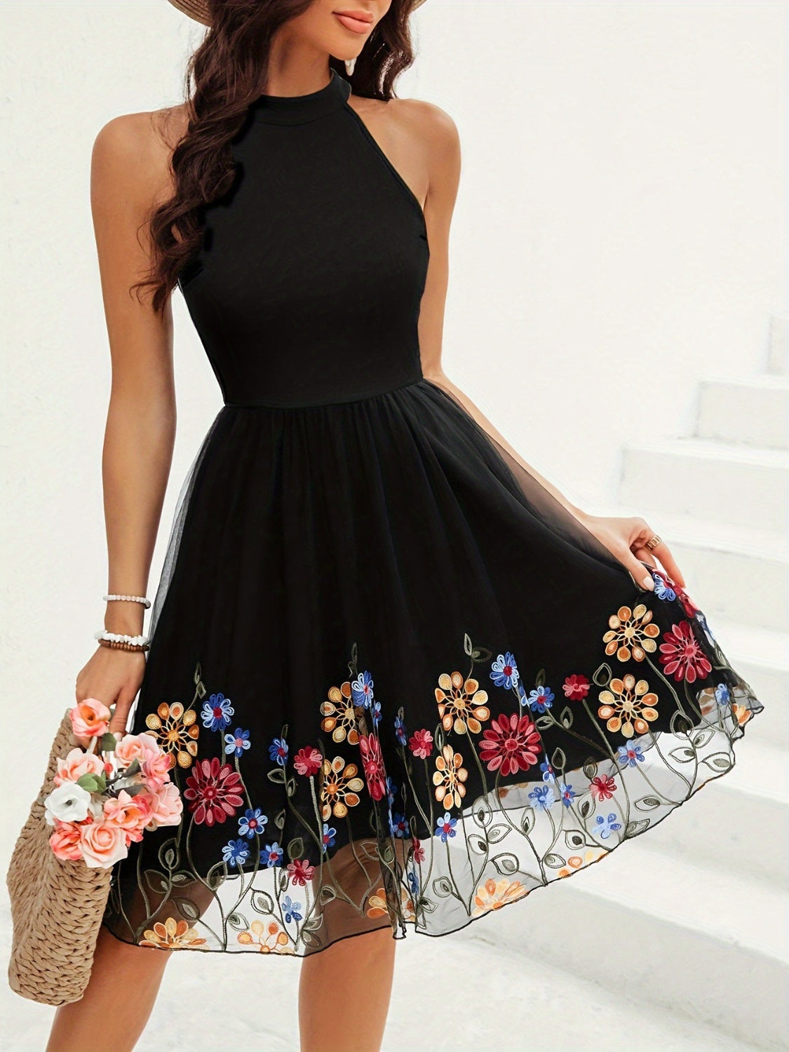 Cutout Grecian Neck Mini Dress - Charming Charlie