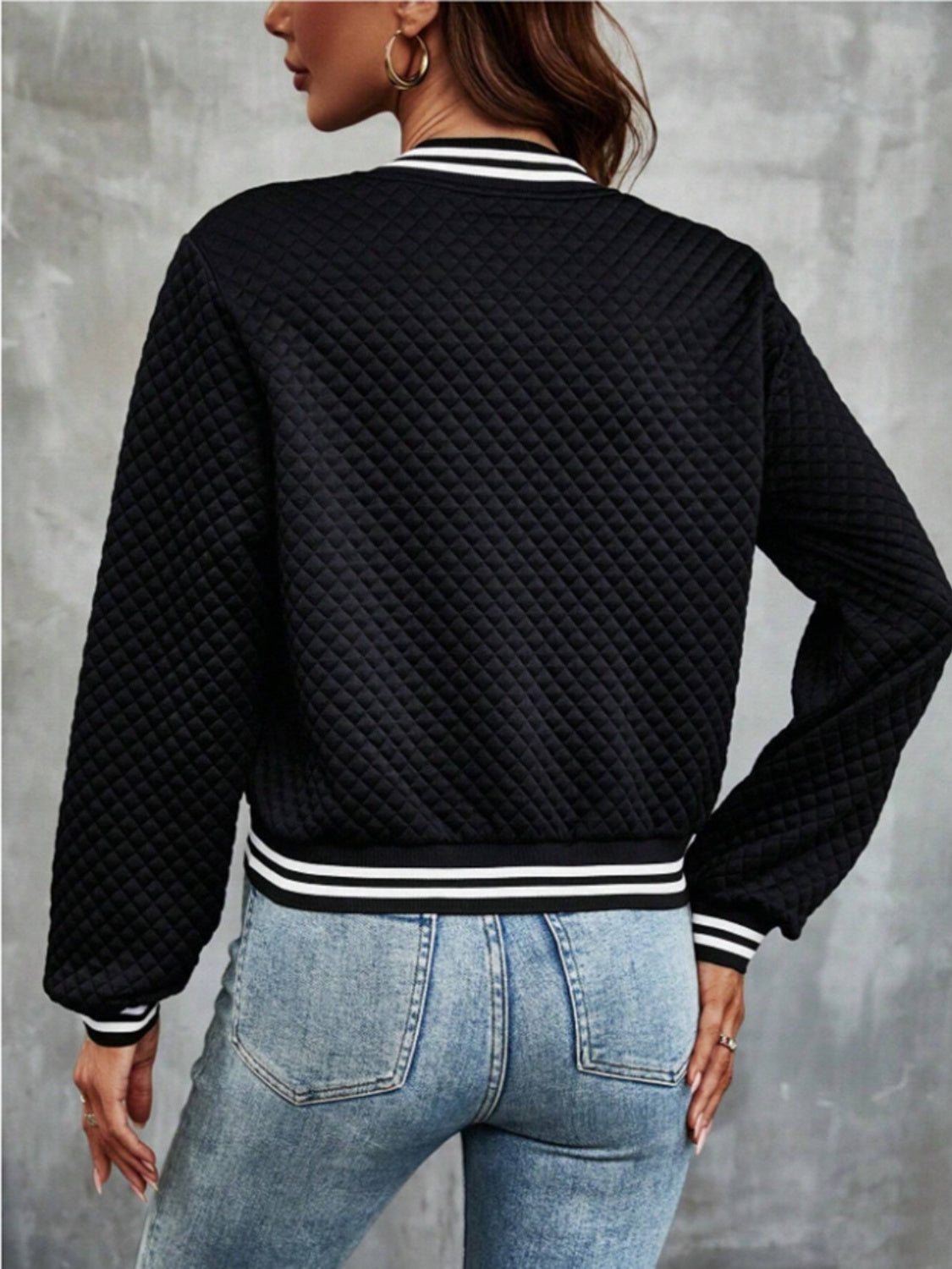 Zip Up Long Sleeve Jacket - Charming Charlie