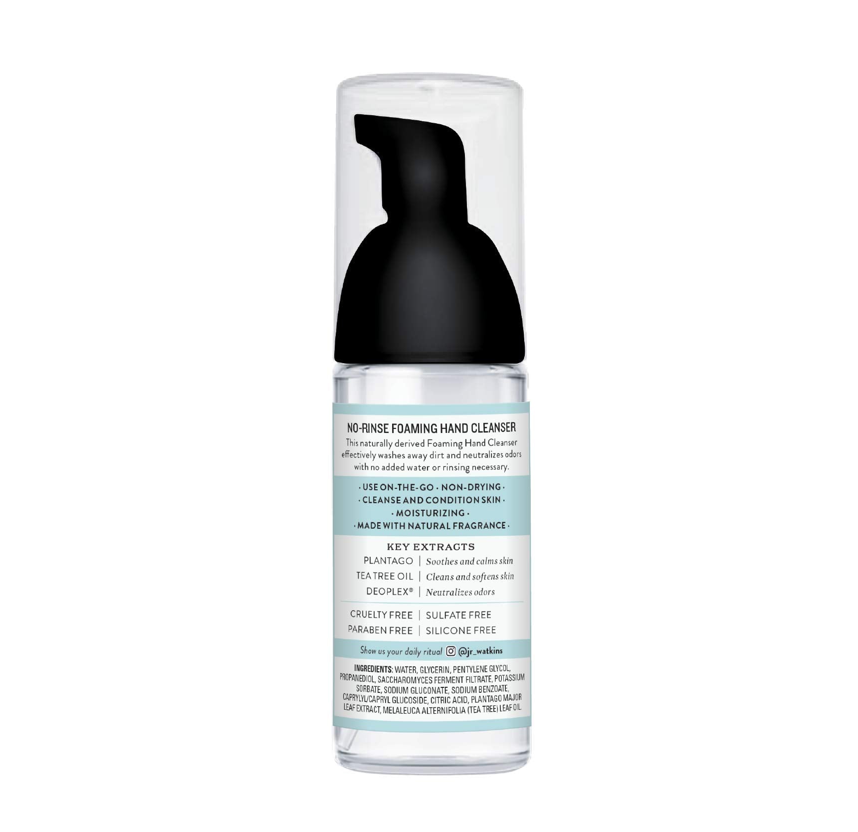 J.R. Watkins No-Rinse Foaming Hand Cleanser β Hand Soap in Pump Dispenser β Bathroom & Kitchen Foam Cleaner β All Natural, Alcohol Free, Blue Lavender, 1.6 fl. Oz - Charming Charlie
