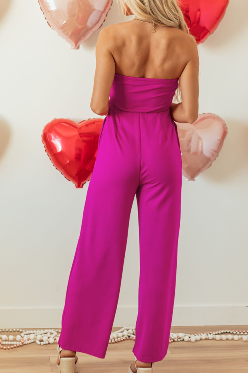 Tied Tube Wide Leg Jumpsuit - Charming Charlie