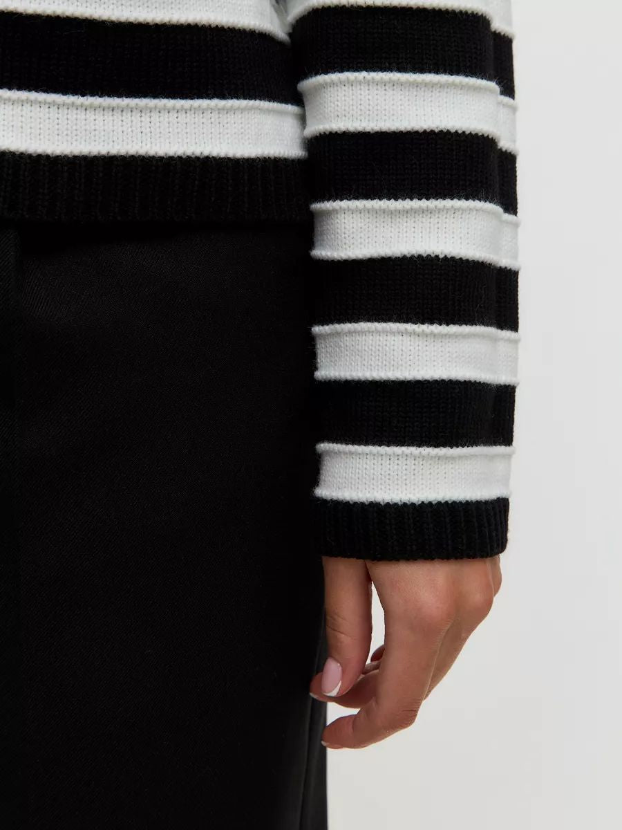 Striped Dropped Shoulder Long Sleeve Cardigan - Charming Charlie