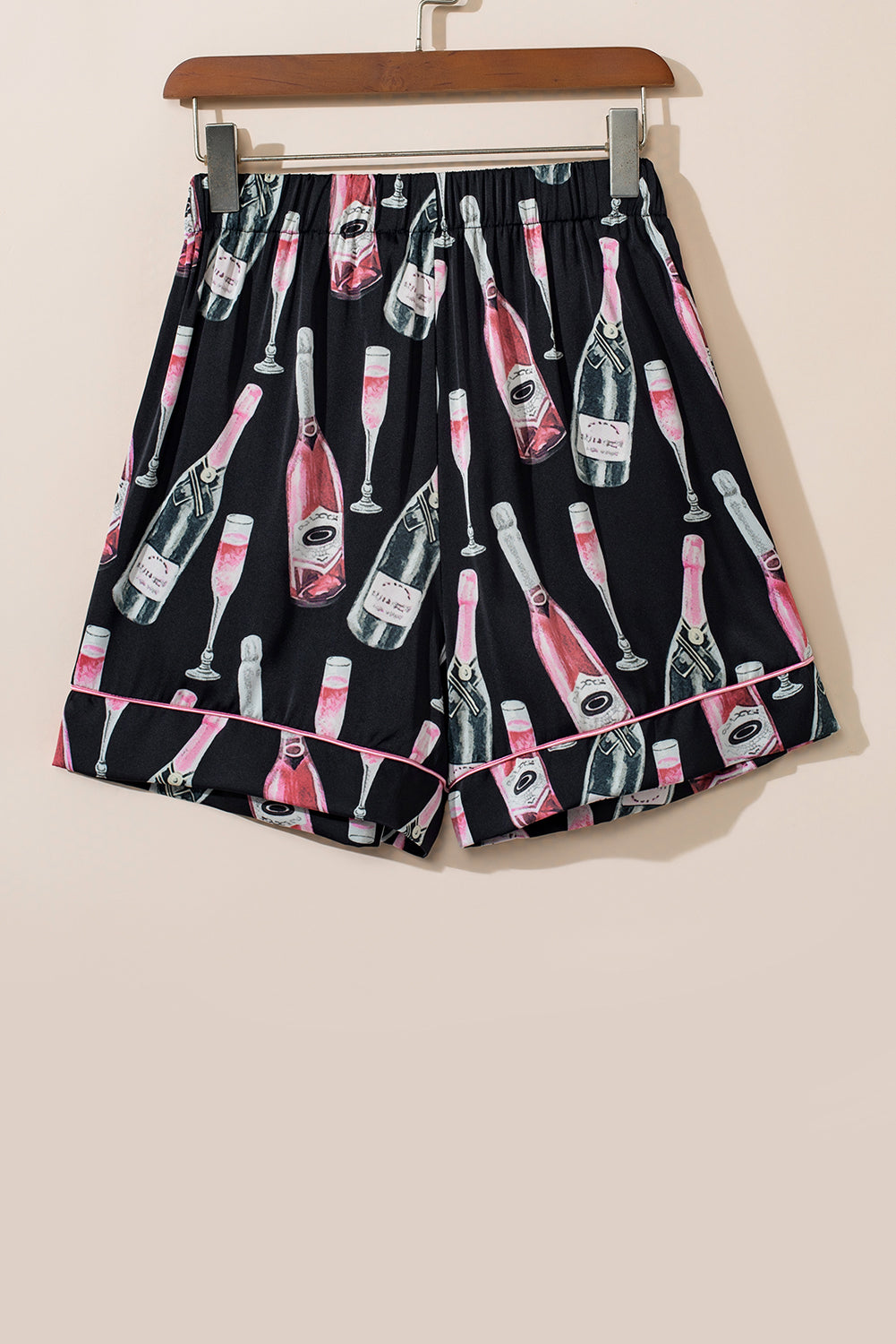 Champagne Print Short Sleeve Top and Shorts Set - Charming Charlie